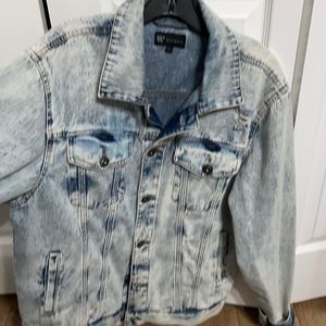 Stone wash jean jacket